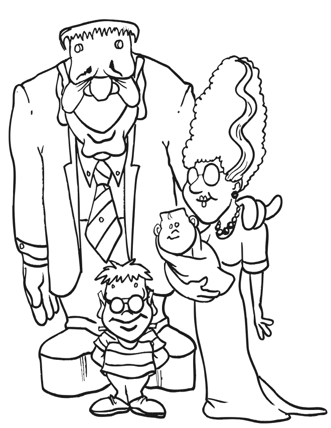 Plansa de colorat cu Familie 40 36